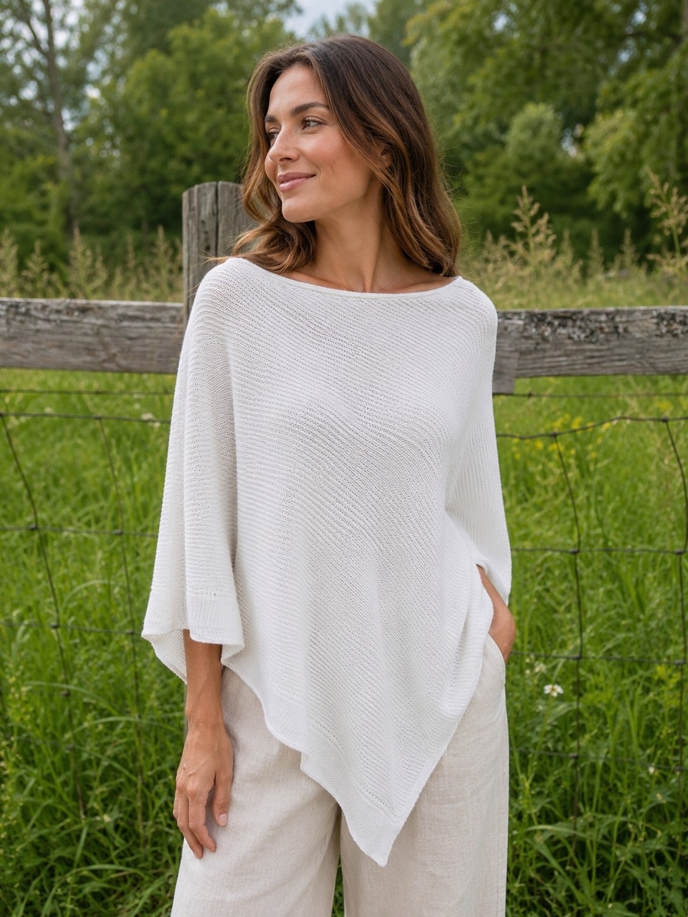 Artisana Organic Linen Shawl / Poncho – One Size